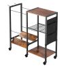 12 Pole Fishing Rod Holder Fishing Rack Cart Organizer with Wheels for Garage